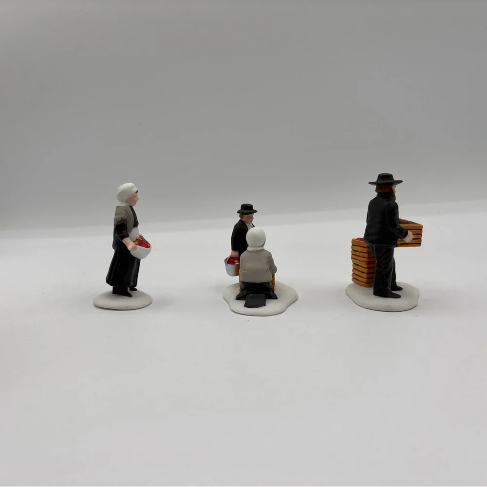 Department 56 1990 Heritage Village‎ Coll Amish Family Set Of 3 5948-0 Vintage